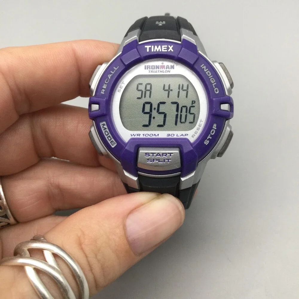 Timex Ironman Triathlon T5K812 Mens Digital Watch 41mm Black Purple